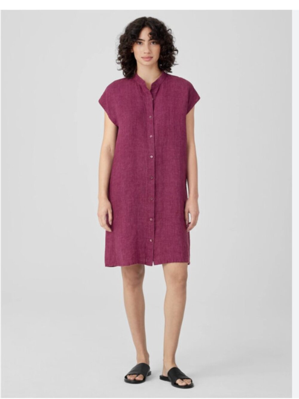 NWOT Eileen Fisher Washed Organic Linen shirtdress XL